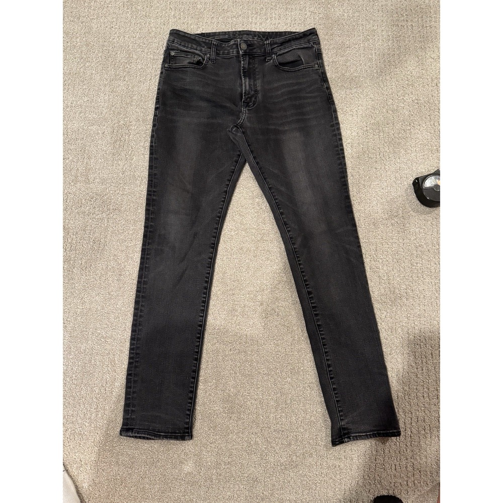 American Eagle Next Level Flex Skinny Jeans in Faded Black 4857 stretch Sz 34x34